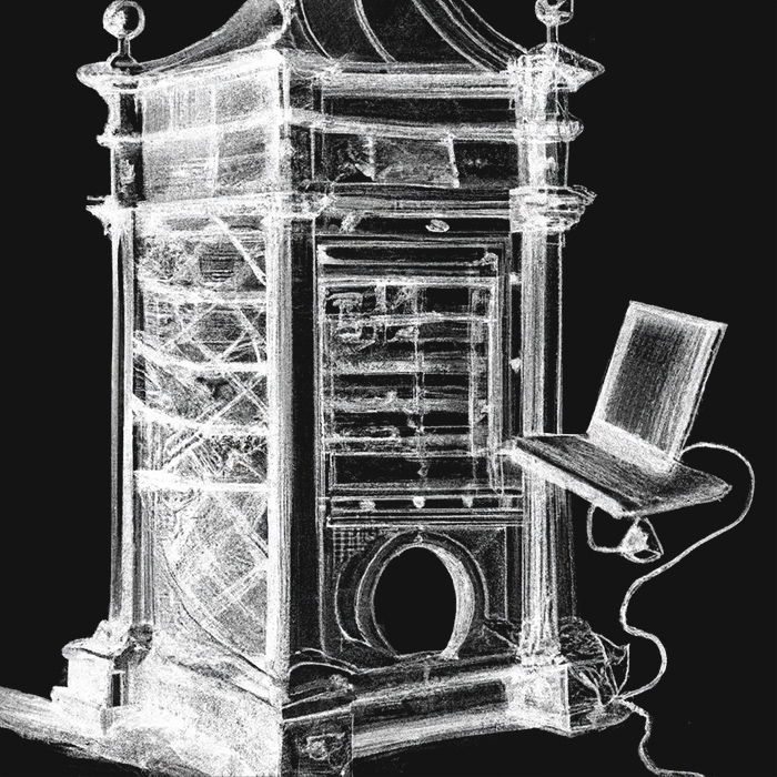 DALL-E: 16th century drawing of a web server